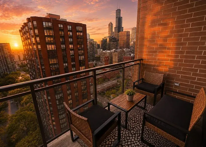 Skyline 2br - 6 Min To Millennium Park Apartamento Chicago